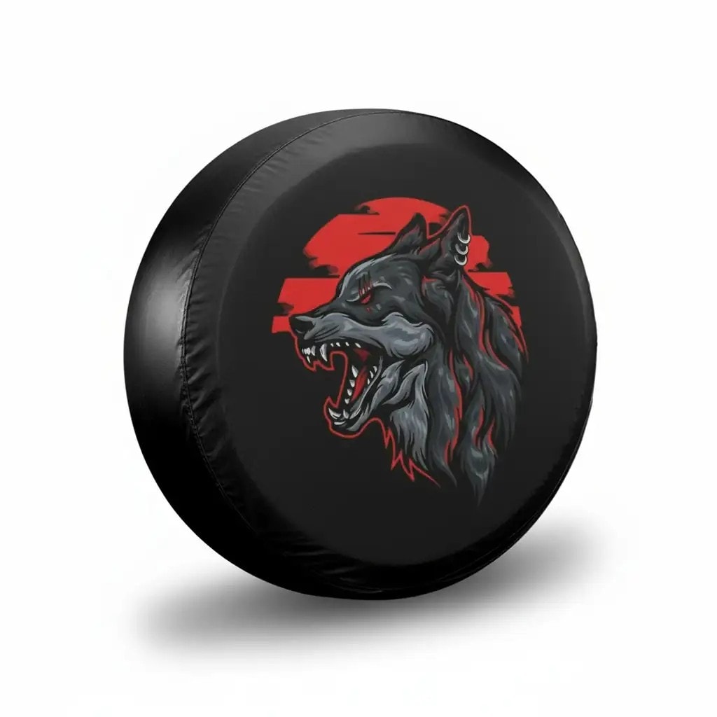 Wolf Designed Spare Wheel Tire Cover